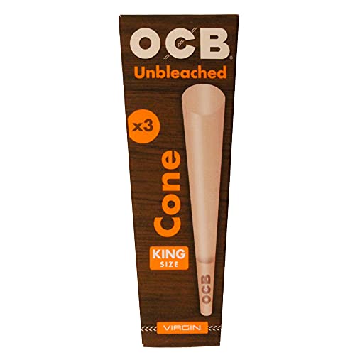 OCB Virgin Unbleached King Size Slim Cone Gravity Feed - 3 Pack
